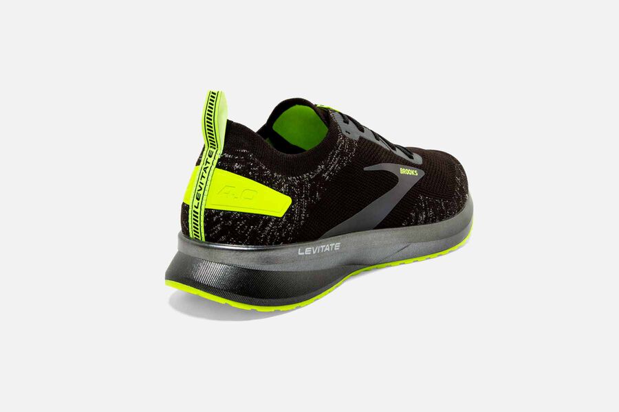 Brooks Levitate 4 Road Running Shoes Mens - Black/Green - ATHMO-8290